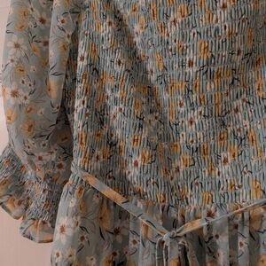 Baltic Born Light Blue Floral Midi Dress